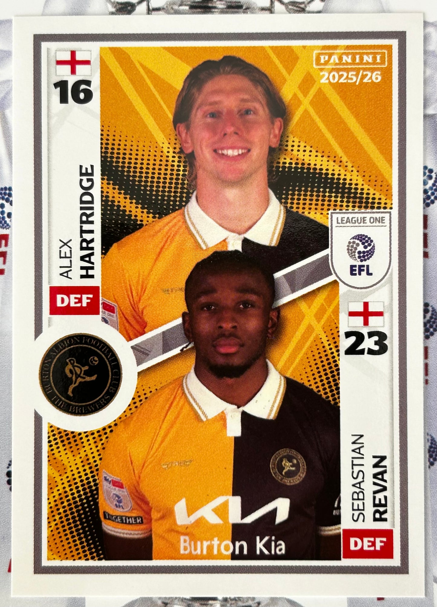 Panini EFL 2025-26 Sticker Collection - Single LEAGUE ONE Stickers (#485 - #532)