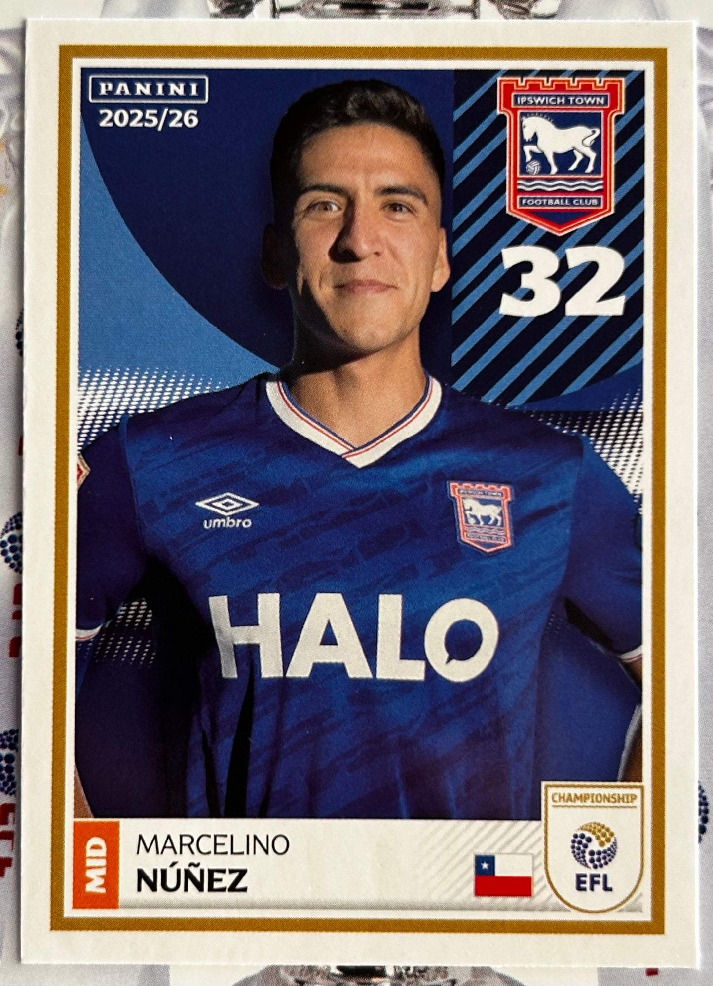 Panini EFL 2025-26 Sticker Collection - Single IPSWICH TOWN Stickers (#143 - #160)