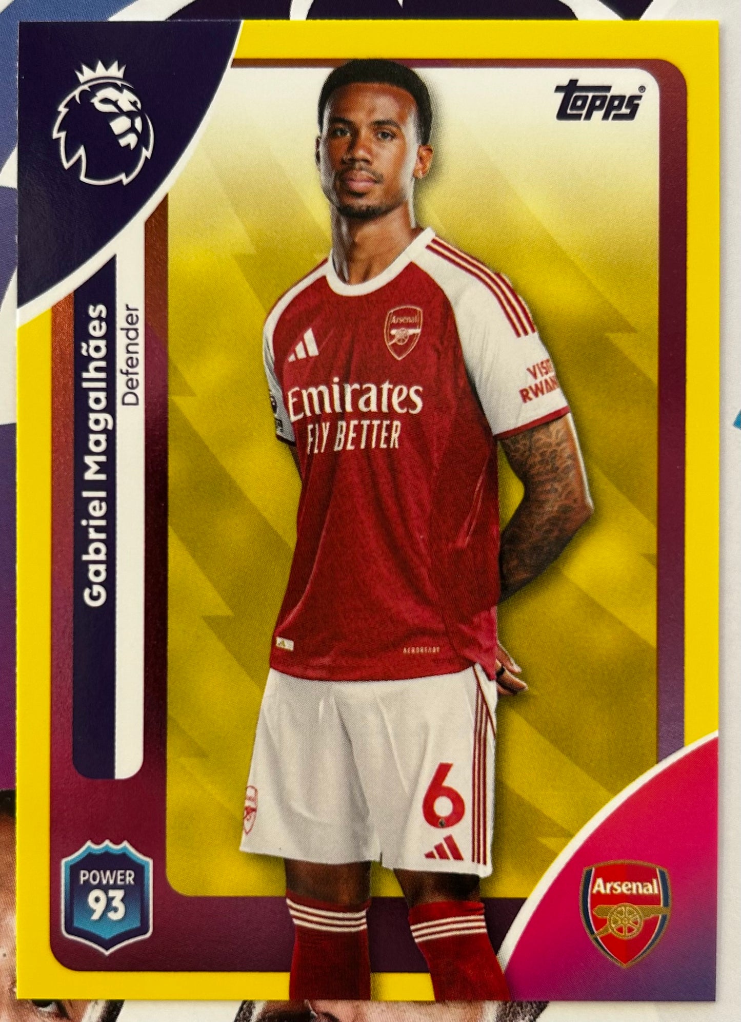 Topps Premier League 2026 Debut Edition - Single YELLOW BASE PARALLEL Cards (All Teams)