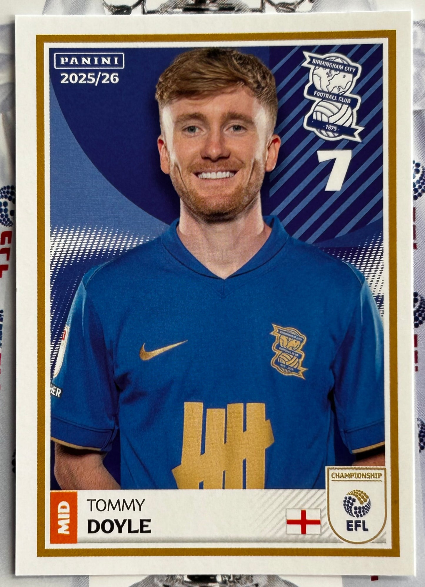 Panini EFL 2025-26 Sticker Collection - Single BIRMINGHAM CITY Stickers (#17 - #34)