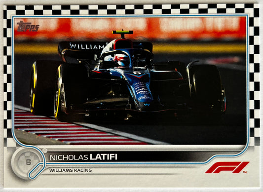 Topps Formula One Flagship 2022 - NICHOLAS LATIFI (WILLIAMS RACING) #123 Checker Flag Parallel