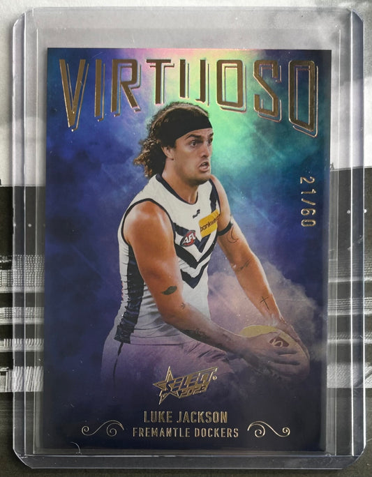 Select AFL Footy Stars 2023 - LUKE JACKSON (FREMANTLE DOCKERS) Virtuoso VB6 /60