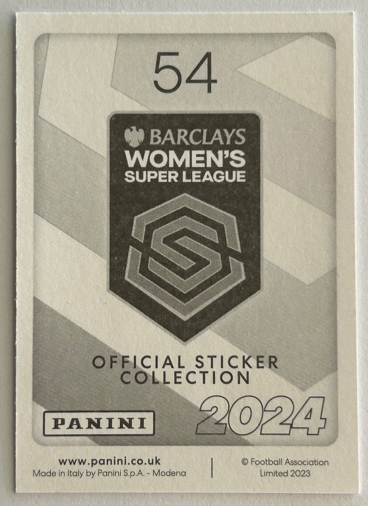 Panini Barclays Women's Super League 2024 - Single ARSENAL Stickers (#50 - #66)