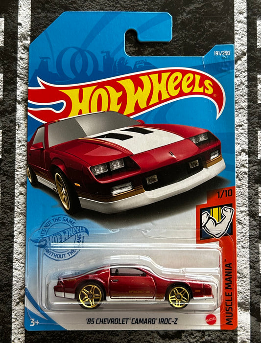 Mattel Hot Wheels Diecast Basic 1:64 - '85 Chevrolet Camaro IROC-Z Muscle Mania