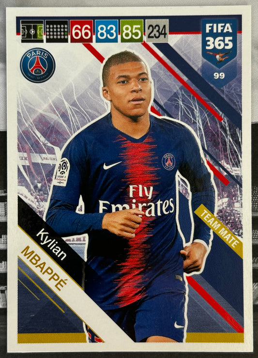 2018-19 Panini Adrenalyn XL FIFA 365 - KYLIAN MBAPPE (PSG) Team Mate #99