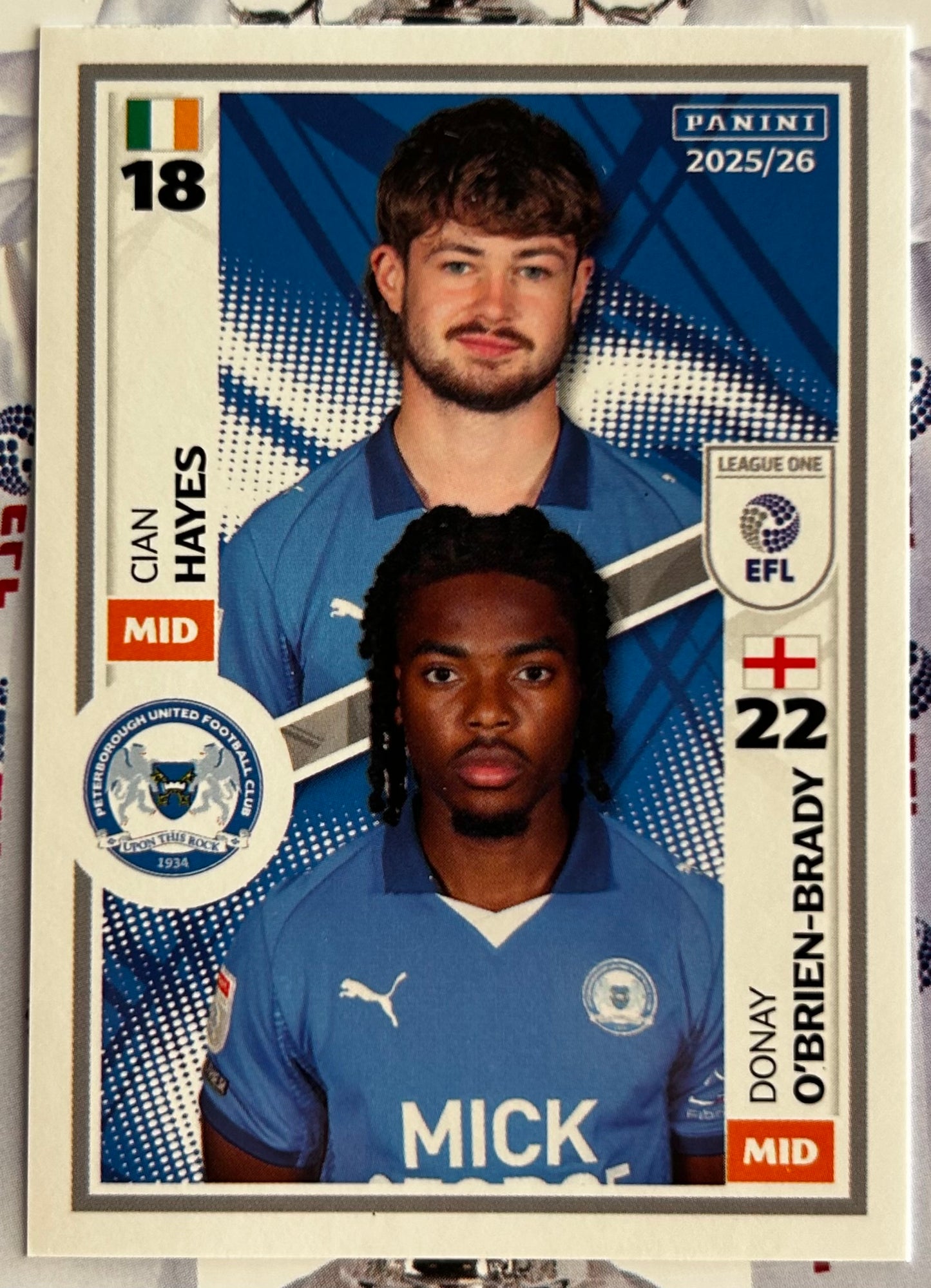 Panini EFL 2025-26 Sticker Collection - Single LEAGUE ONE Stickers (#581 - #628)