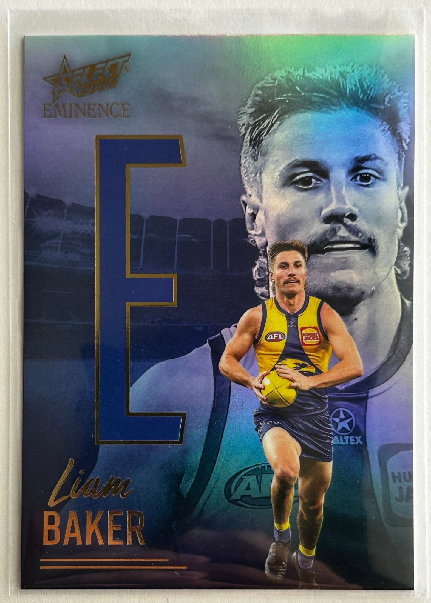2025 AFL Select Eminence - LIAM BAKER (WEST COAST EAGLES) Nameplate Gold 'E' /115 NG659