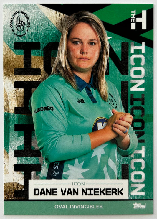 Topps The Hundred 2022 Trading Card Collection - DANE VAN NIEKERK (Oval Invincibles) Icon