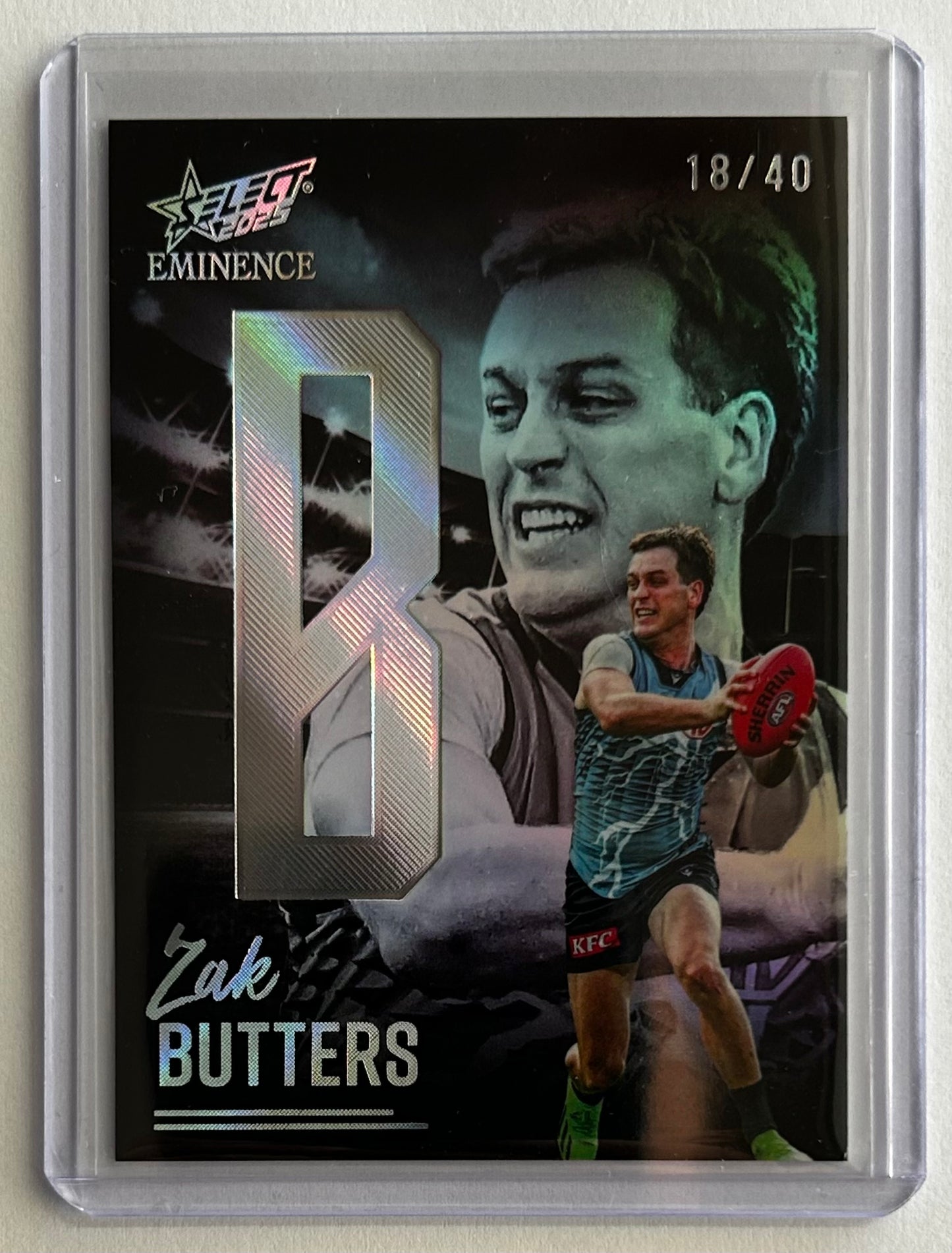 2025 AFL Select Eminence - ZAK BUTTERS (PORT ADELAIDE) Nameplate Platinum /40 NB211