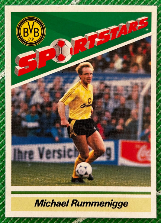 Tonka Sportstars Collector Card - MICHAEL RUMMENIGGE (BORUSSIA DORTMUND) 1989 Release