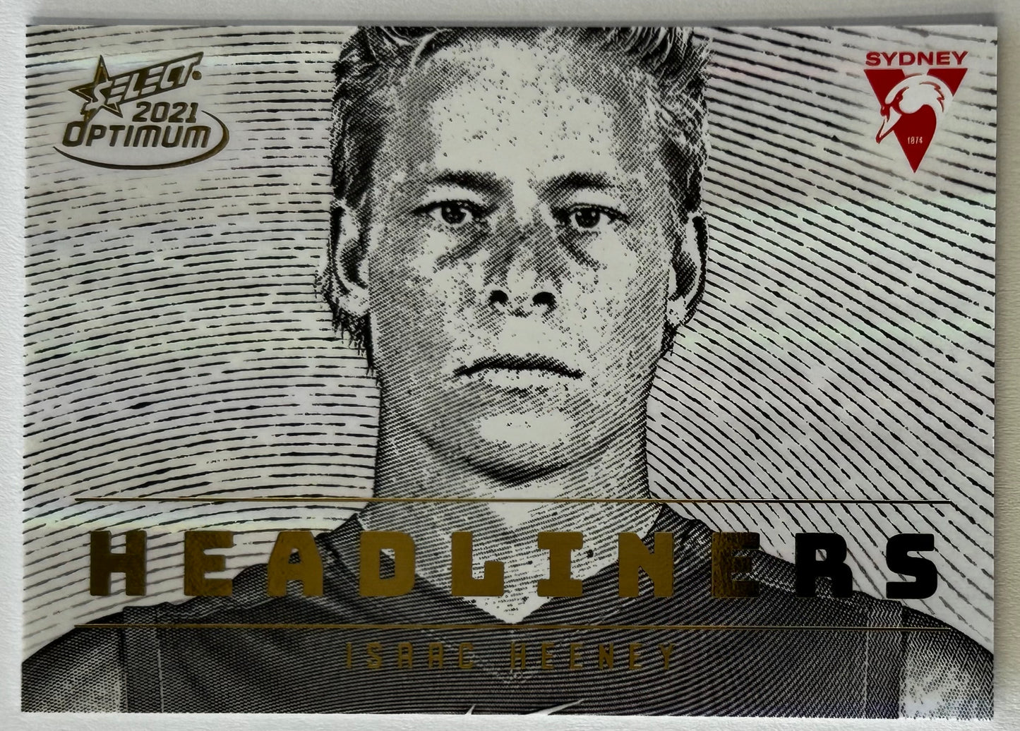 2021 AFL Select Optimum - ISAAC HEENEY (SYDNEY SWANS) Headliners H77 /95