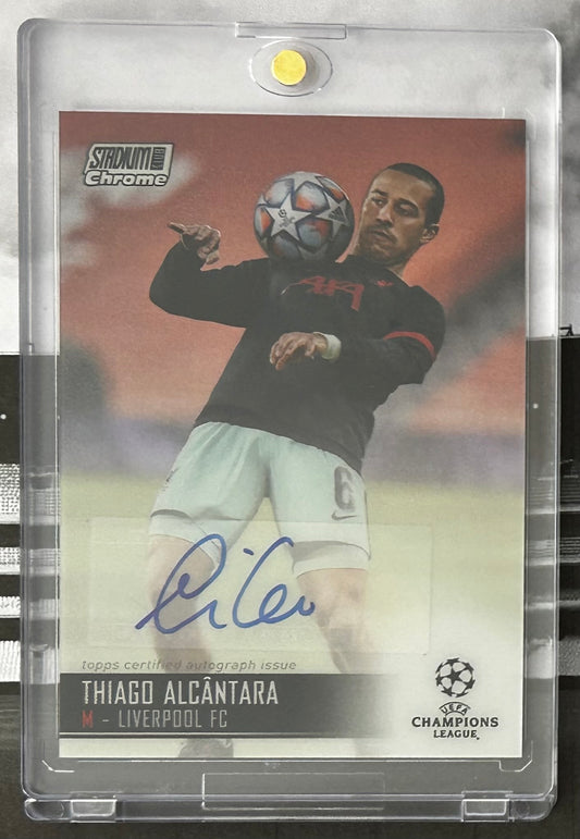 2020-21 Topps Stadium Club Chrome UCL - THIAGO ALCANTARA (LIVERPOOL) Chrome Autograph #CA-TAL