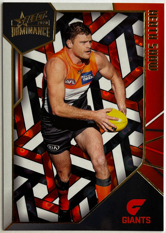 2020 AFL Select Dominance - HEATH SHAW (GWS GIANTS) Holographic Parallel HP97 /350