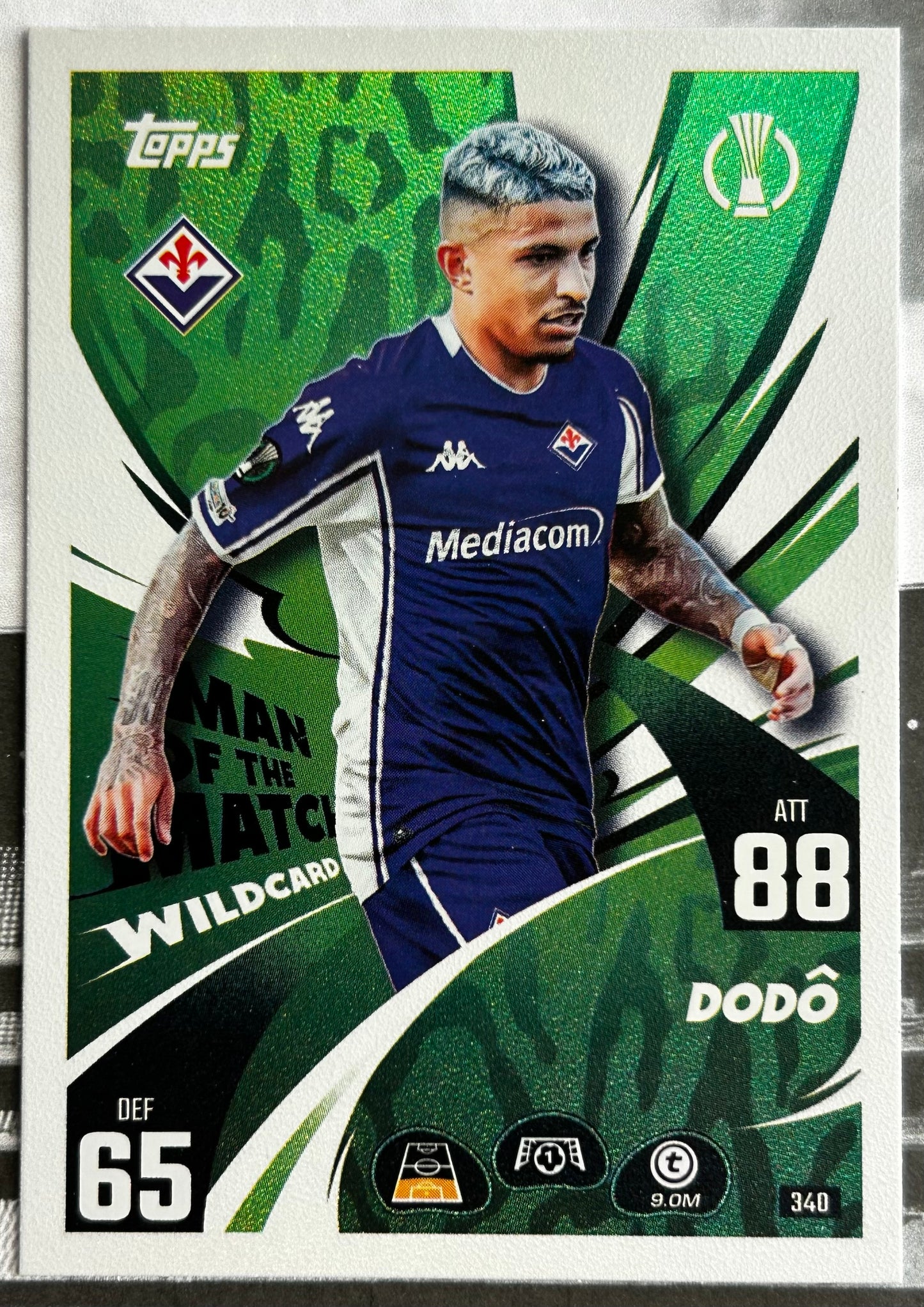 2025-26 Topps UCC Match Attax - MAN OF THE MATCH WILDCARD Rainbow Foil (#316-#342) 1:3 packs