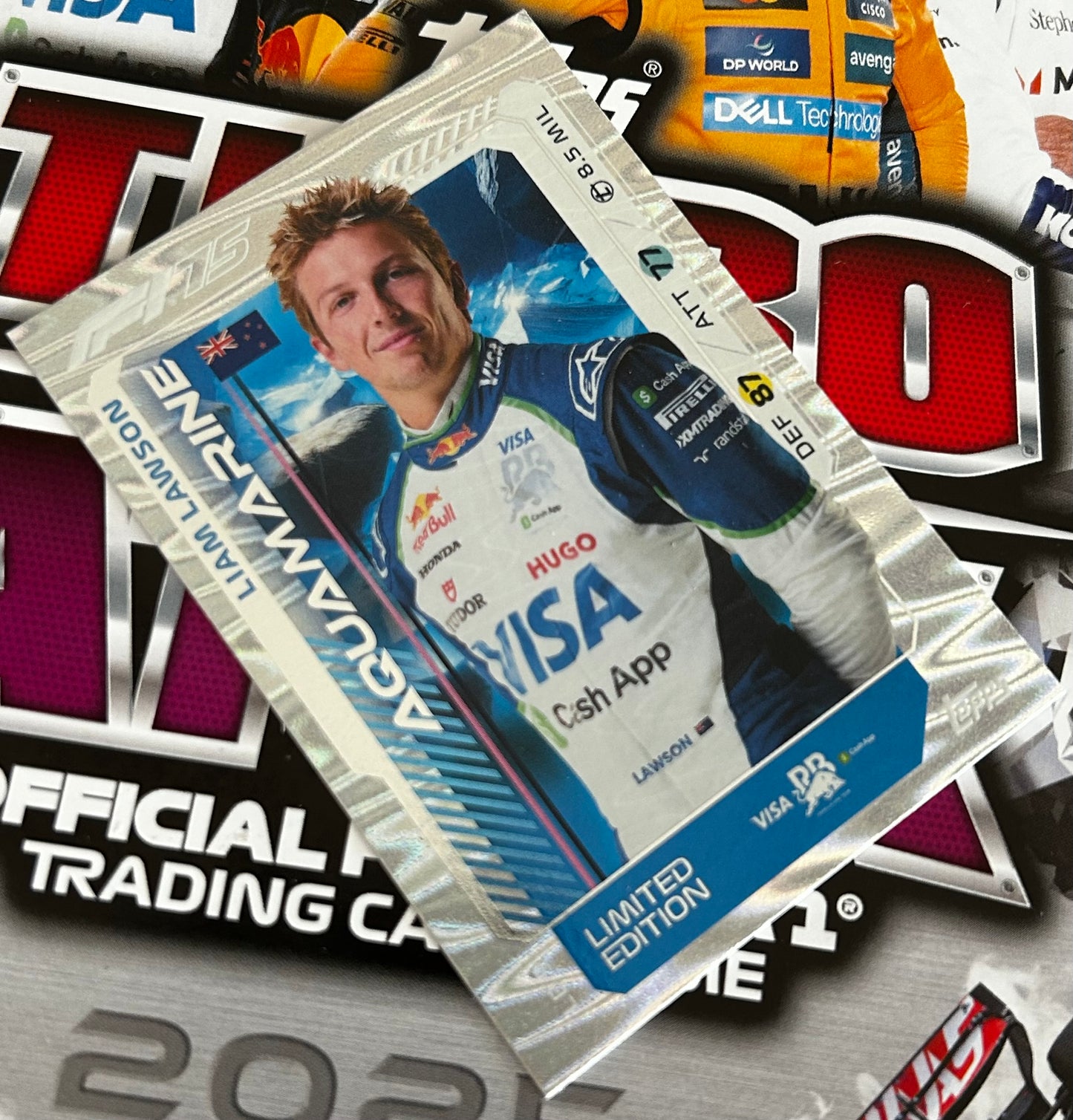 Topps F1 Turbo Attax 2025 - LIAM LAWSON (VCARB) Aquamarine Limited Edition LE9