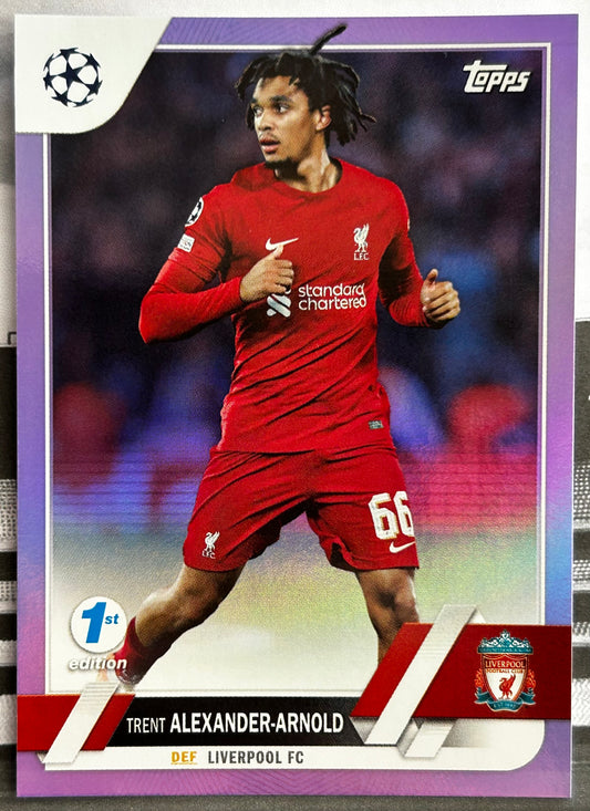 Topps UEFA Club Competitions 1st Edition 2022-23 - TRENT ALEXANDER-ARNOLD (LIVERPOOL) Purple Parallel #66 /30