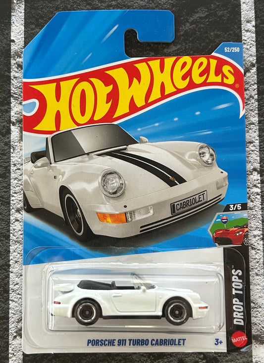 Mattel Hot Wheels Diecast Basic 1:64 - Porsche 911 Turbo Cabriolet Drop Tops