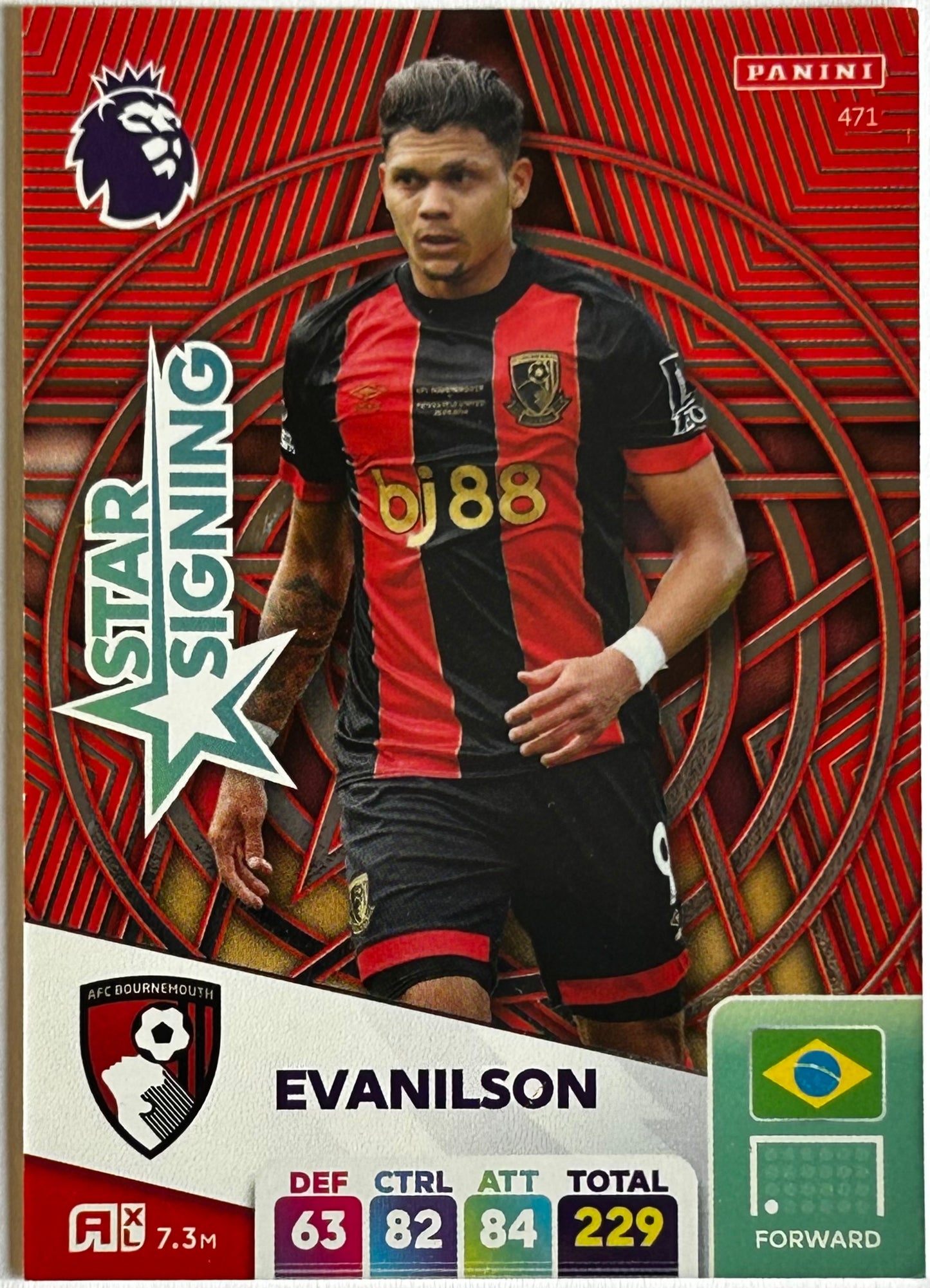 Panini Adrenalyn XL Premier League 2025 - EVANILSON (BOURNEMOUTH) Star Signing 471