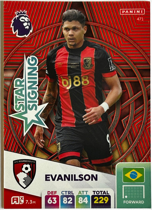 Panini Adrenalyn XL Premier League 2025 - EVANILSON (BOURNEMOUTH) Star Signing 471