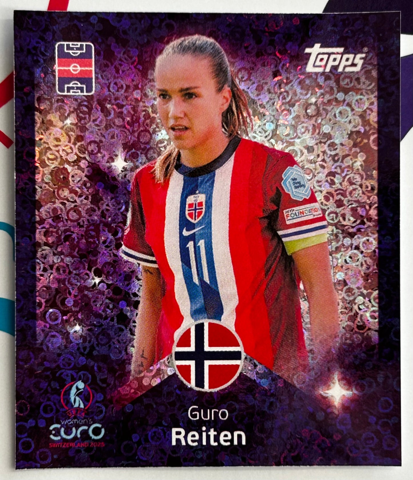 Topps UEFA Women's EURO 2025 Sticker Collection - GURO REITEN (NORWAY) Shining Stars Holo Foil #167