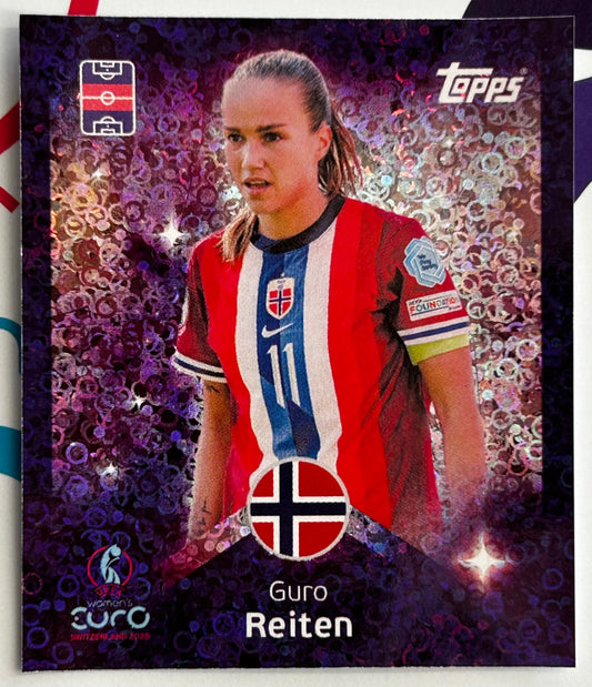 Topps UEFA Women's EURO 2025 Sticker Collection - GURO REITEN (NORWAY) Shining Stars Holo Foil #167