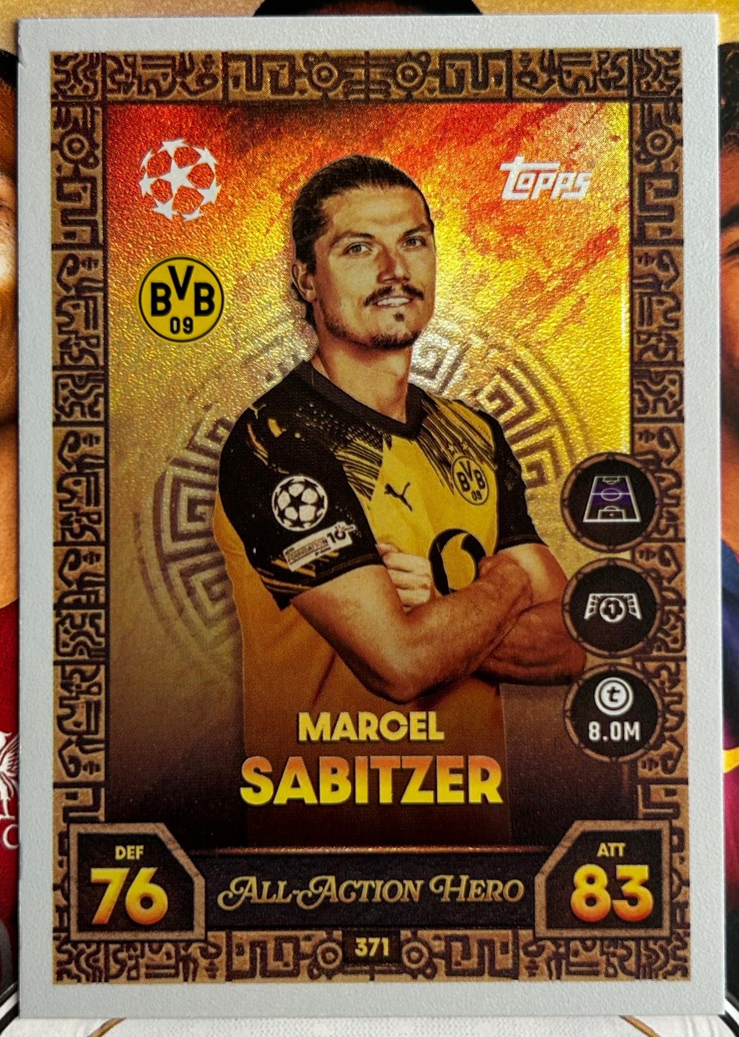 2025-26 Topps UCC Match Attax - ALL-ACTION HERO Rainbow Foil (#361-#378) 1:3 packs