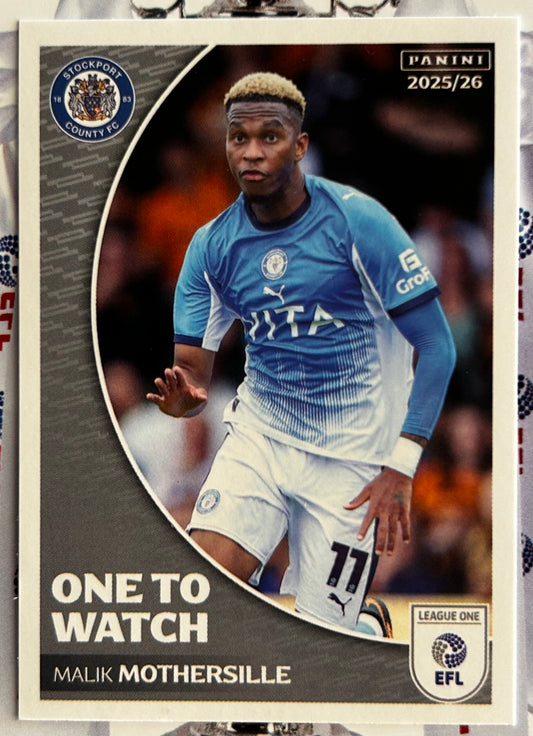 Panini EFL 2025-26 Sticker Collection - MALIK MOTHERSILLE (STOCKPORT COUNTY) One To Watch #480