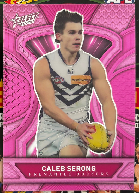 Select AFL 2025 Footy Stars - CALEB SERONG (FREMANTLE DOCKERS) Pink Dragon Scales LDP30