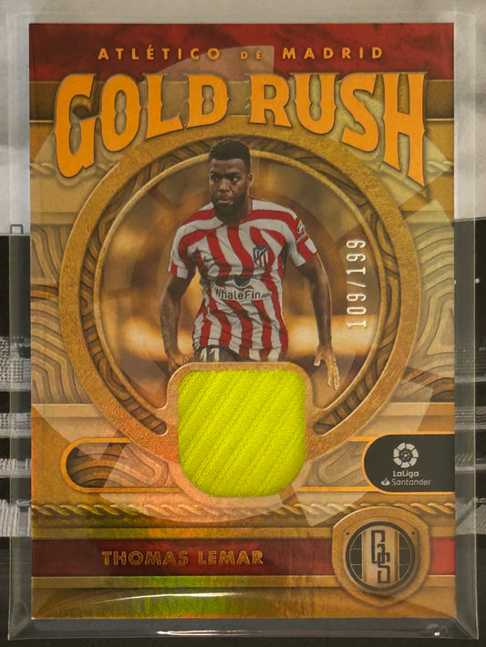 2022-23 Panini Chronicles Gold Standard La Liga Soccer - THOMAS LEMAR (ATLETICO DE MADRID) Gold Rush Patch GR-TL /199