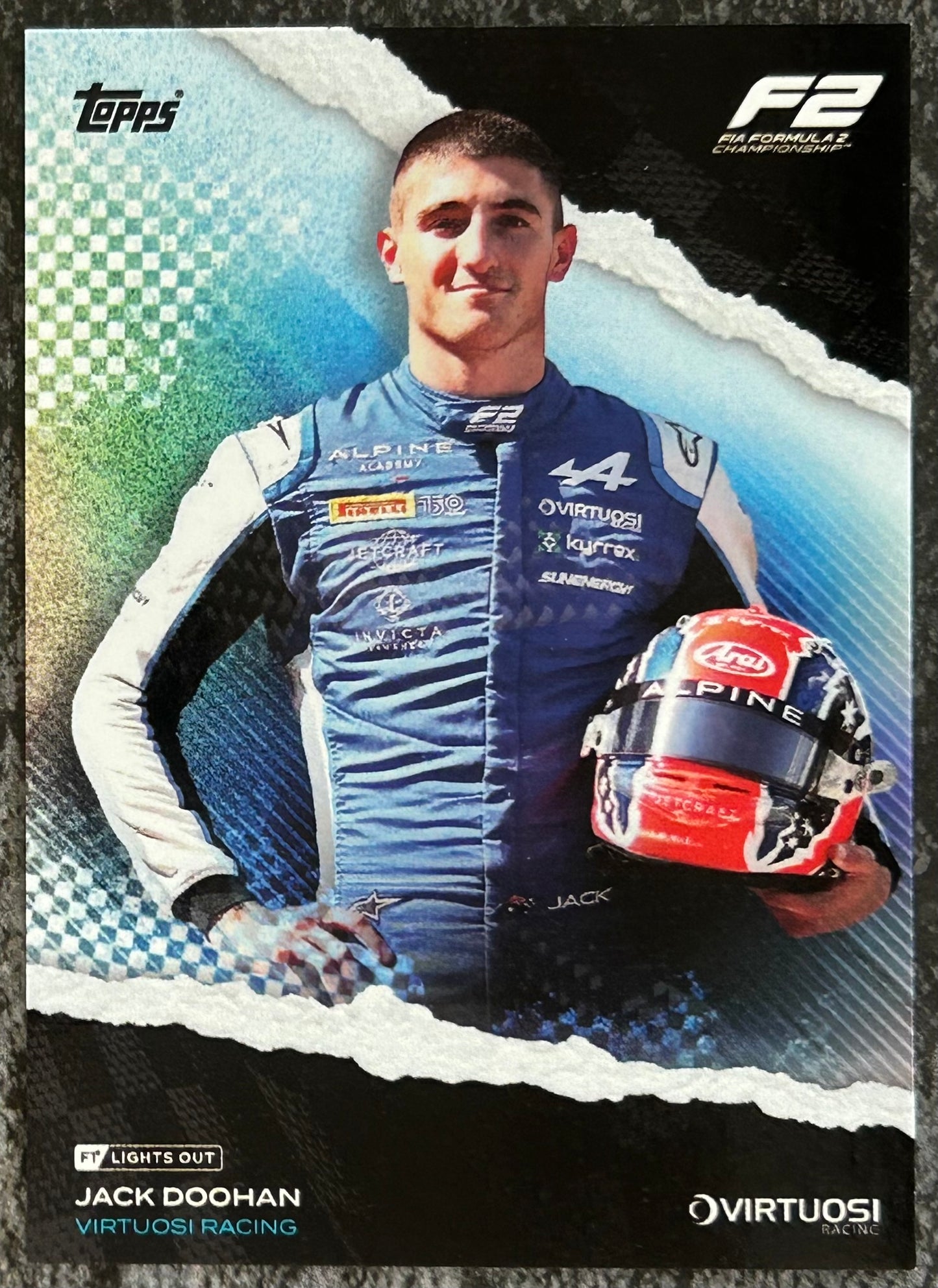 2022 Topps F1 Lights Out - JACK DOOHAN (VIRTUOSI RACING) Base F2