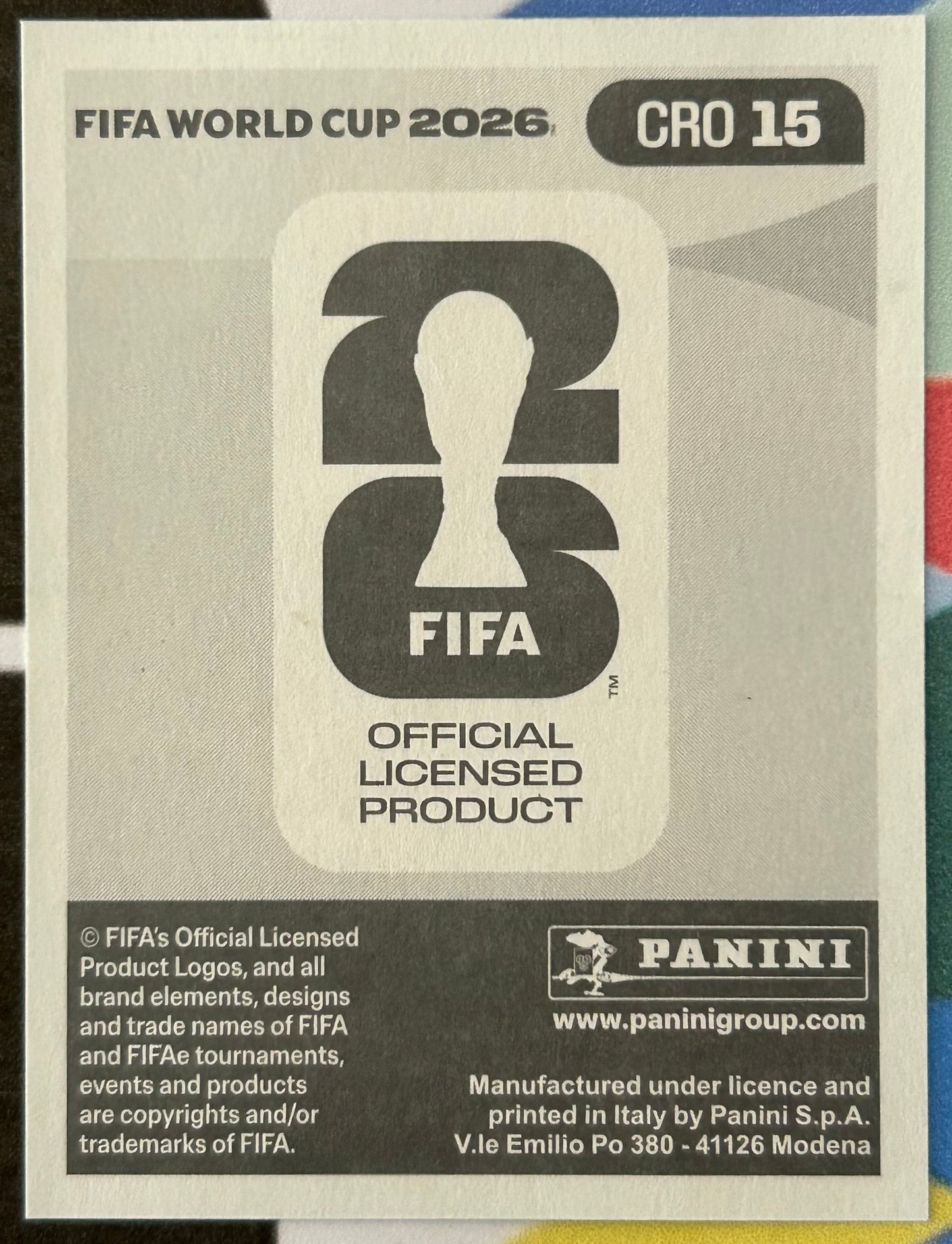Panini FIFA World Cup 2026 Official Sticker Collection - PETAR SUCIC (CROATIA) CRO15