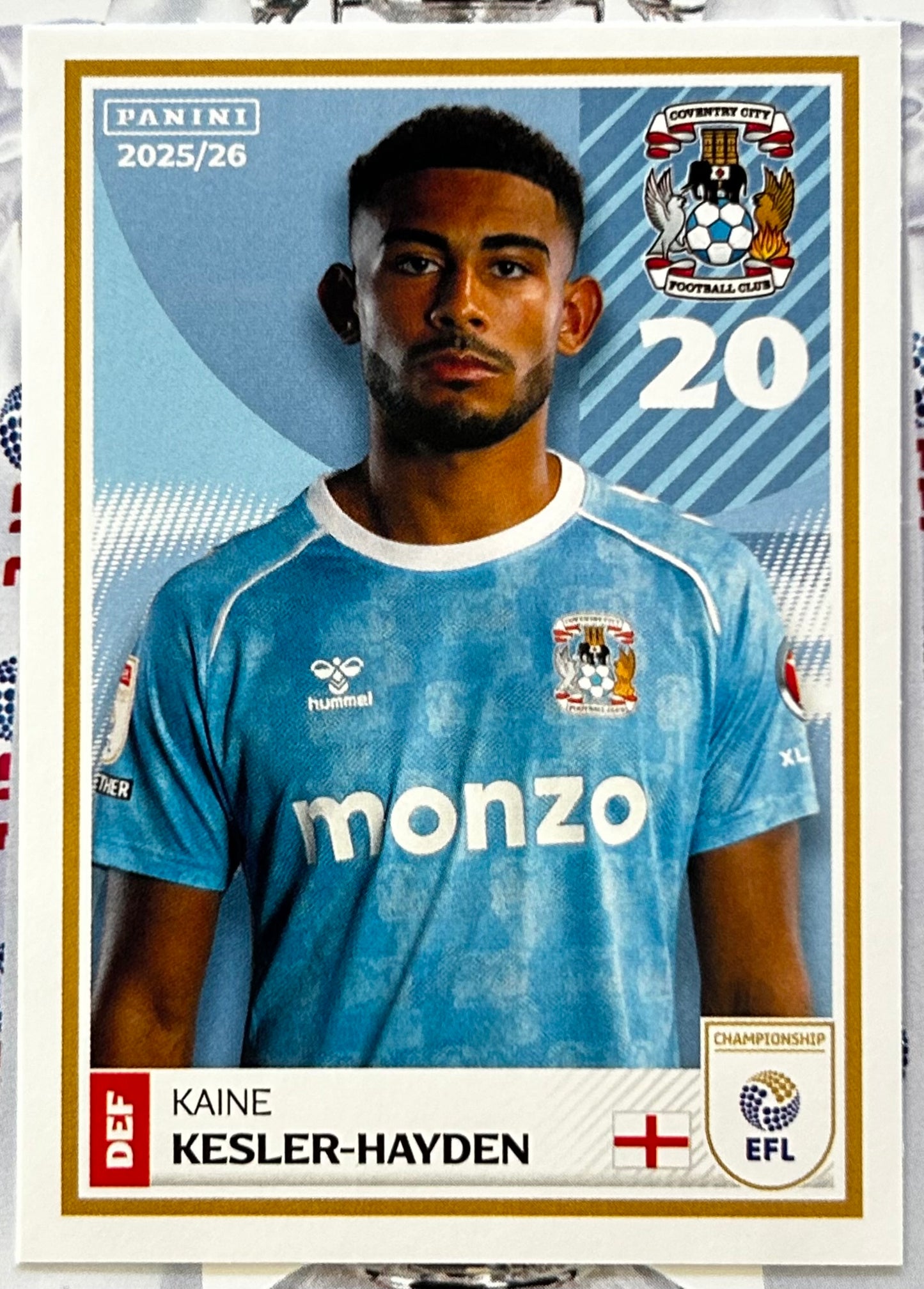 Panini EFL 2025-26 Sticker Collection - Single COVENTRY CITY Stickers (#89 - #106)