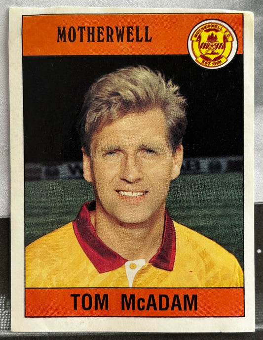 Panini Football 90 Sticker - TOM McADAM (MOTHERWELL) #431