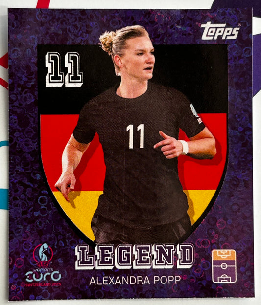 Topps UEFA Women's EURO 2025 Sticker Collection - ALEXANDRA POPP (GERMANY) Legend Holo Foil #301