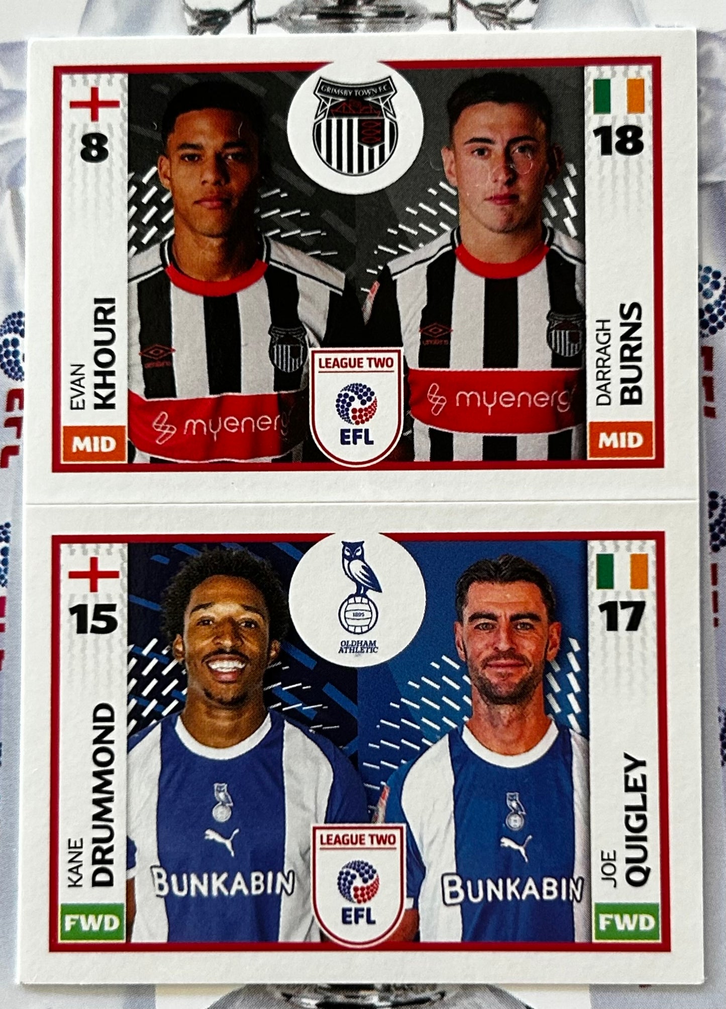 Panini EFL 2025-26 Sticker Collection - Single LEAGUE TWO Stickers (#693 - #788)
