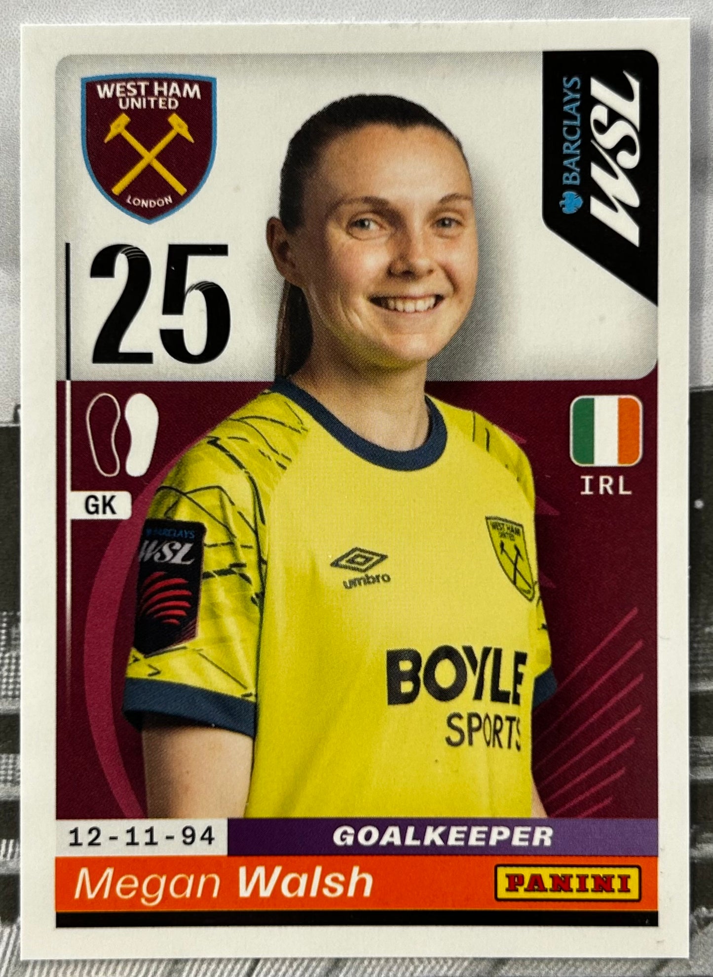Panini Barclays Women's Super League 2026 Sticker Collection - SINGLE STICKERS (#236 - #445)