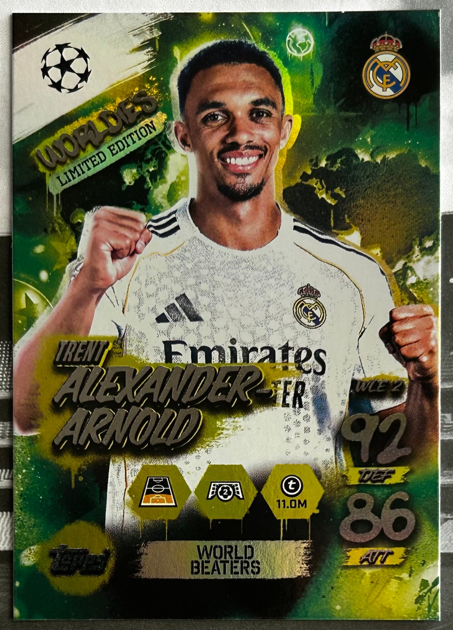 2025-26 Topps UCC Match Attax - TRENT ALEXANDER-ARNOLD (REAL MADRID) Worldies Limited Edition WLE2