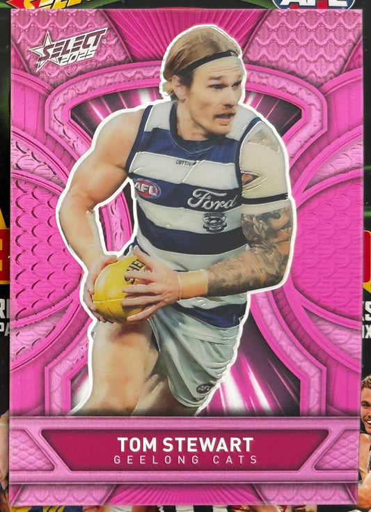 Select AFL 2025 Footy Stars - TOM STEWART (GEELONG CATS) Pink Dragon Scales LDP35