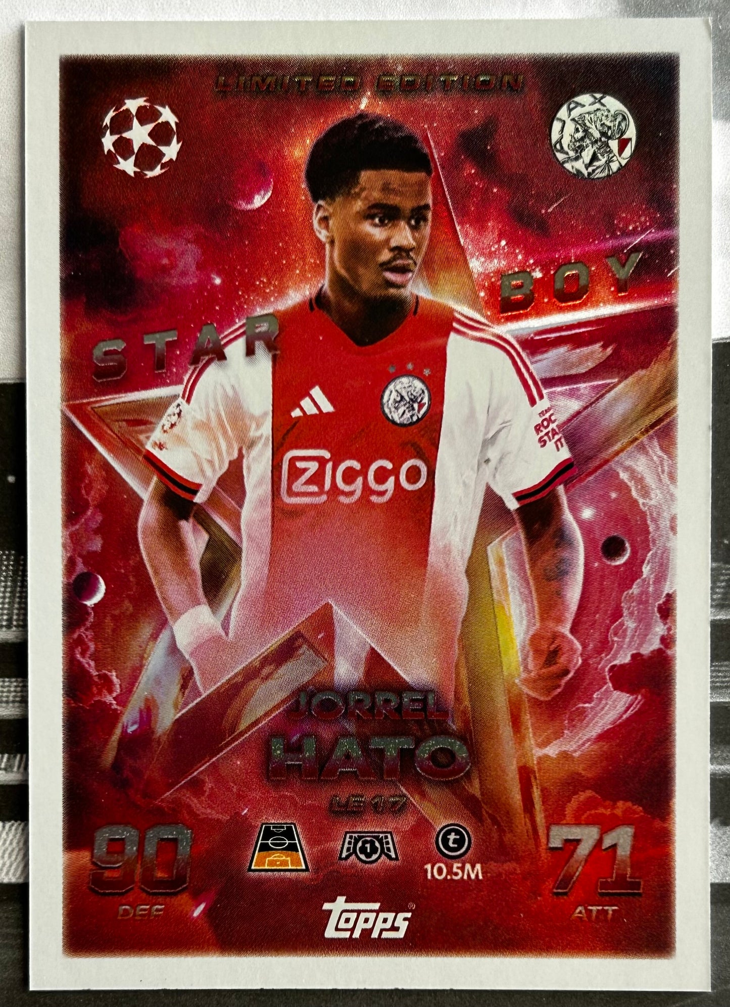 2025-26 Topps UCC Match Attax - JORREL HATO (AJAX) Star Boy Limited Edition LE17