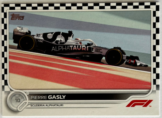 Topps Formula One Flagship 2022 - PIERRE GASLY (SCUDERIA ALPHATAURI) #121 Checker Flag Parallel