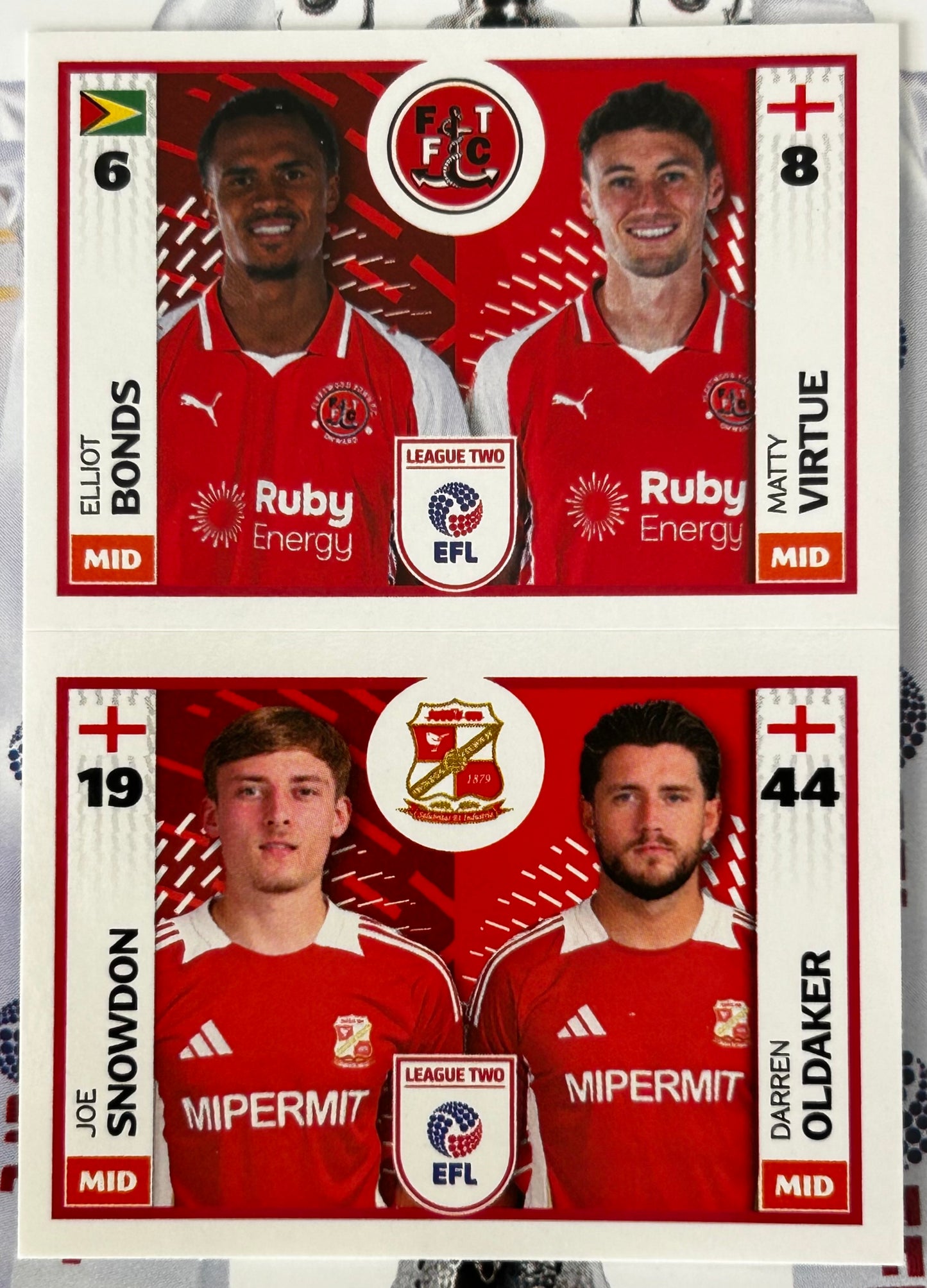 Panini EFL 2025-26 Sticker Collection - Single LEAGUE TWO Stickers (#693 - #788)