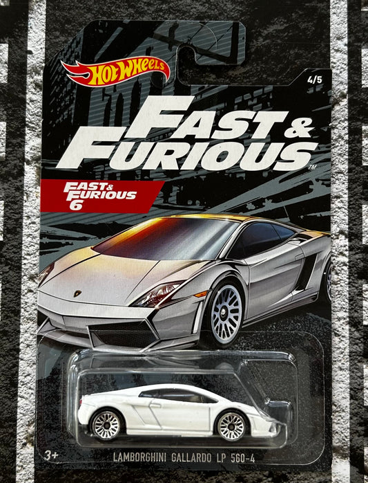 Mattel Hot Wheels Diecast 1:64 - Lamborghini Gallardo LP 560-4 4/5 Fast & Furious series