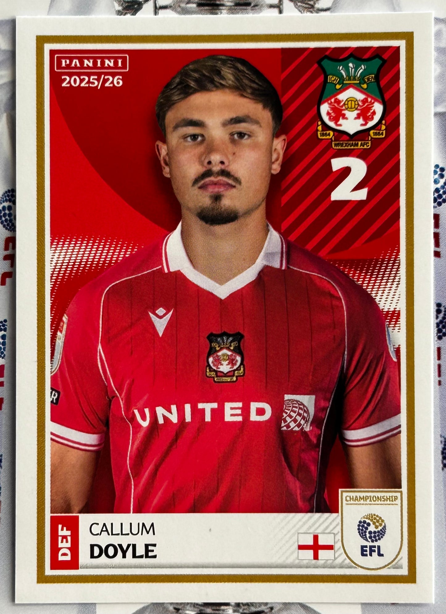 Panini EFL 2025-26 Sticker Collection - Single WREXHAM Stickers (#455 - #472)