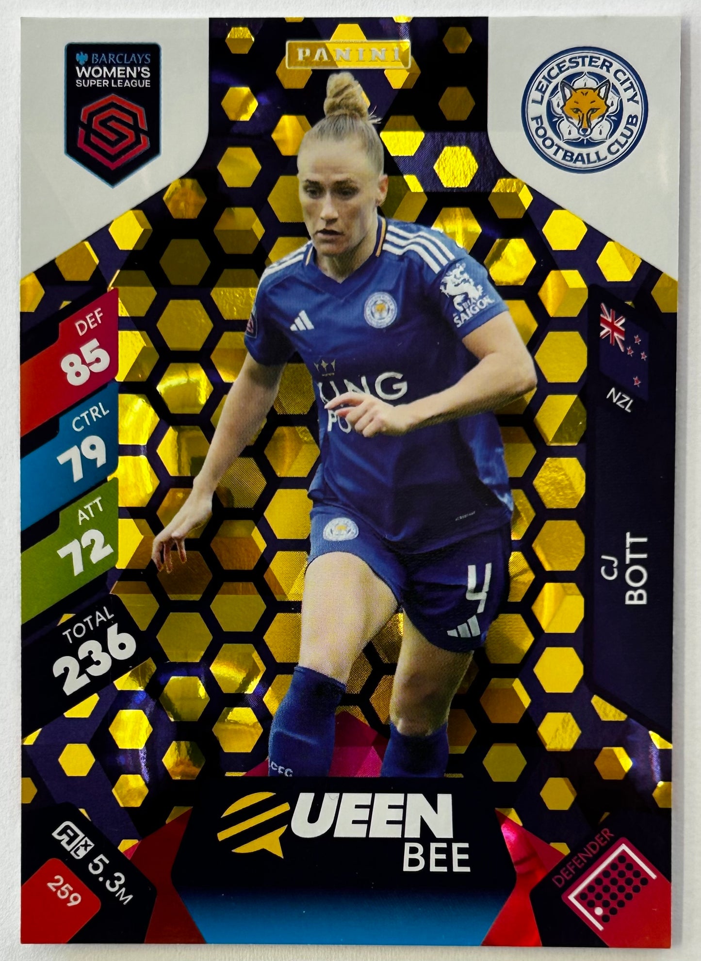 Panini Adrenalyn XL Barclays Women's Super League 2025 - Single QUEEN BEE Cards (1:8 packets) #256 - #261