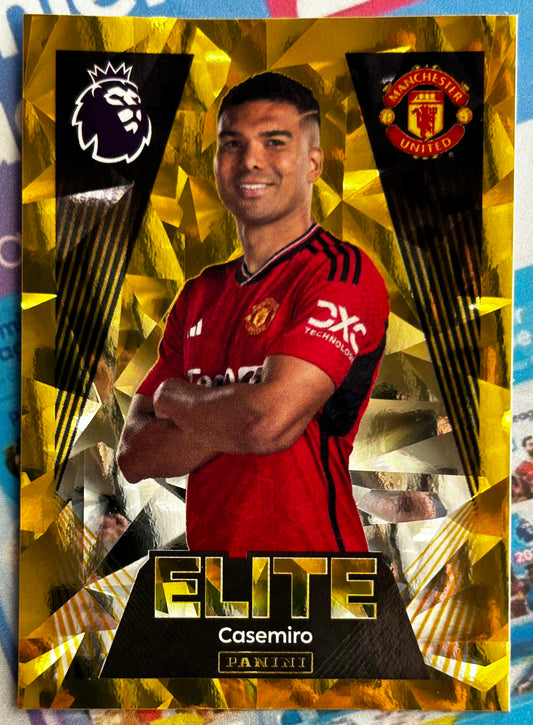 2024 Panini Premier League Sticker Collection - CASEMIRO (MANCHESTER UNITED) Elite #456