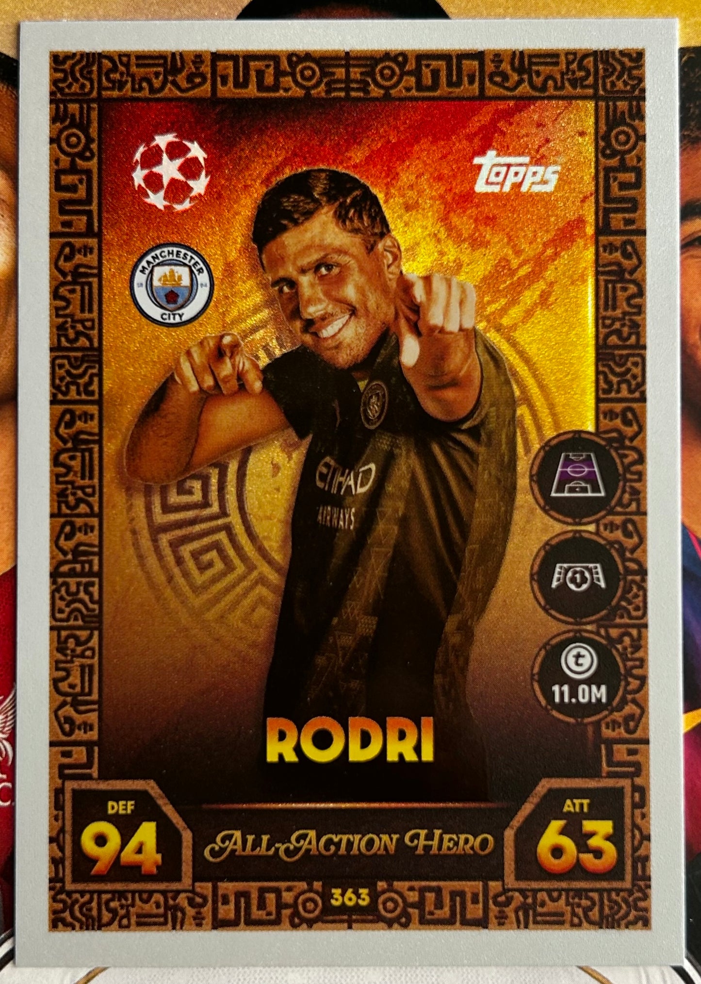 2025-26 Topps UCC Match Attax - ALL-ACTION HERO Rainbow Foil (#361-#378) 1:3 packs