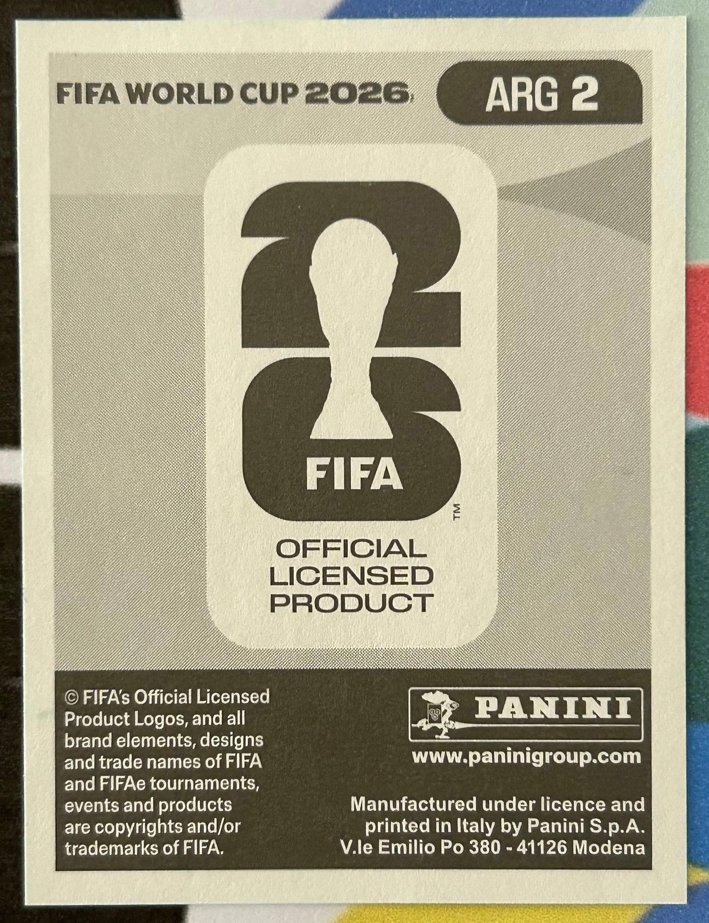 Panini FIFA World Cup 2026 Official Sticker Collection - EMILIANO MARTINEZ (ARGENTINA) ARG2