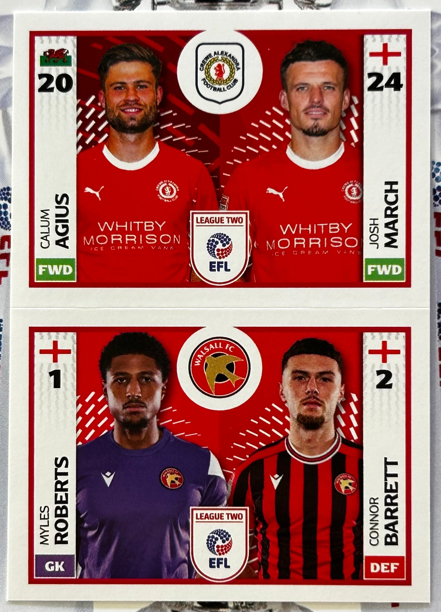 Panini EFL 2025-26 Sticker Collection - Single LEAGUE TWO Stickers (#693 - #788)