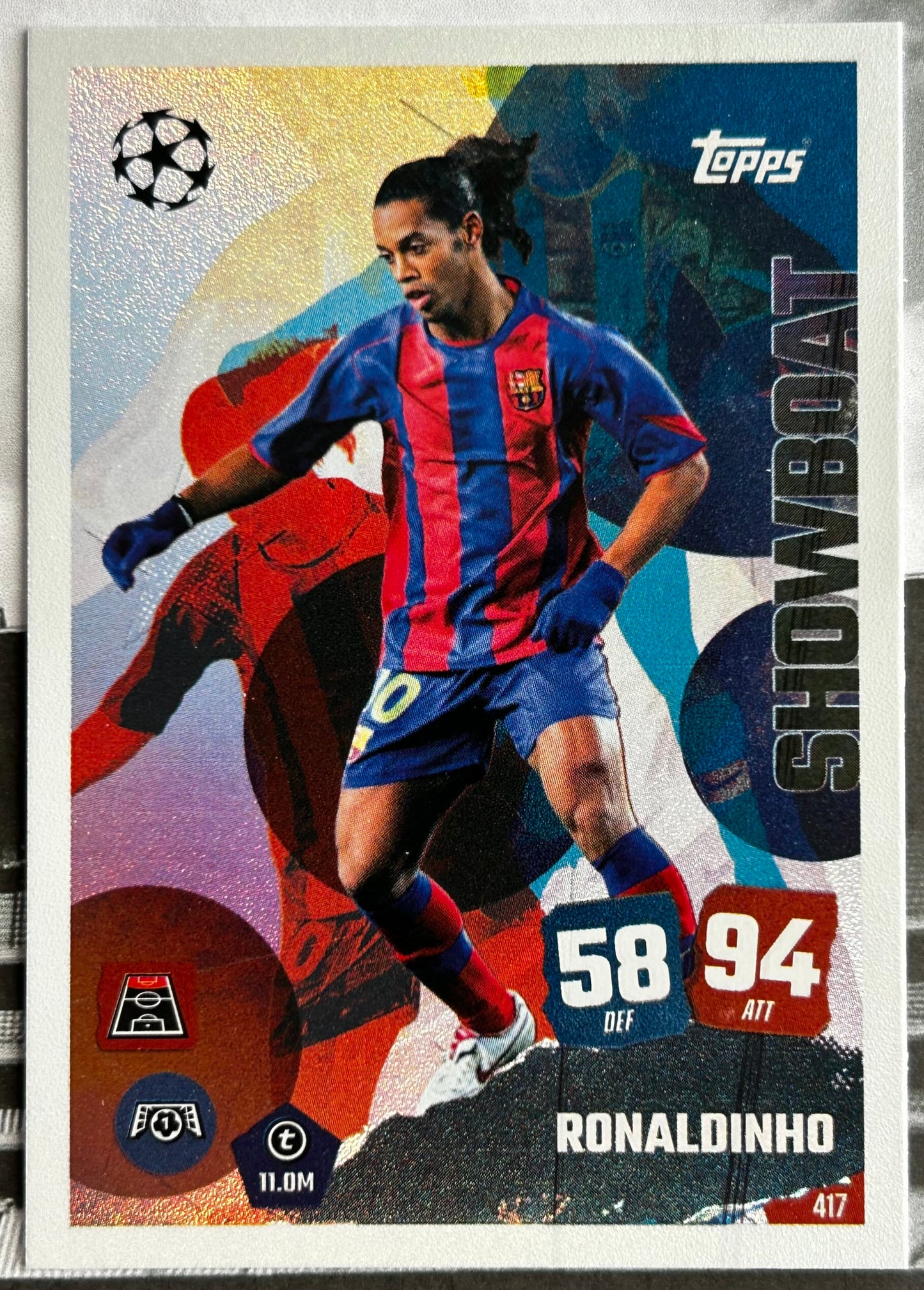 2025-26 Topps UCC Match Attax - SHOWBOAT Rainbow Plus Foil (#415-#423) 1:3 packs