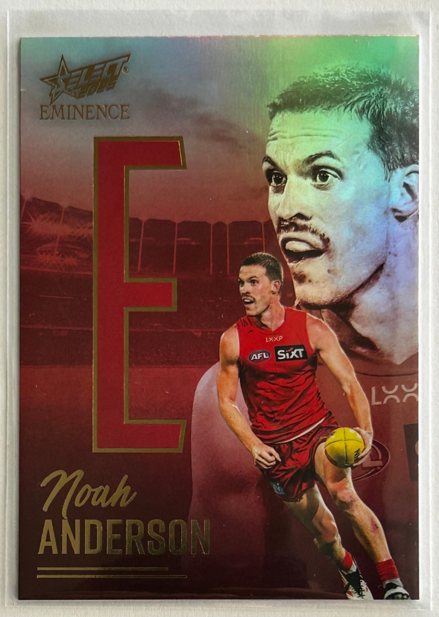 2025 AFL Select Eminence - NOAH ANDERSON (GOLD COAST SUNS) Nameplate Gold 'E' /115 NG337